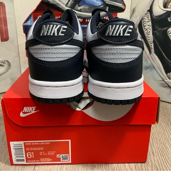 New Nike Dunk Low Georgetown GS Sizes 5.5Y/7W CW1590-004 - Picture 6 of 12